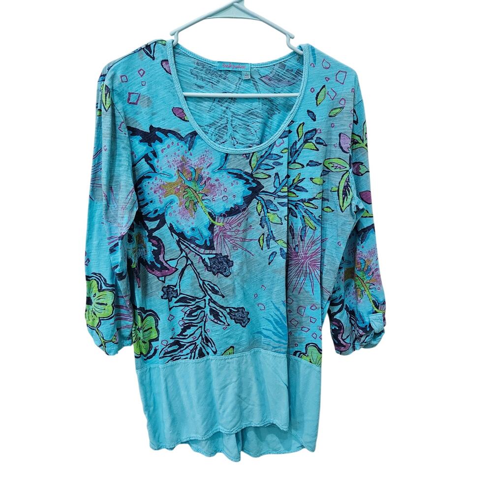 Women's Fresh Produce Scoop Neck Tunic, Size Large, Made in U.S.A.
